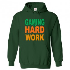 Gaming Is Hard Work Funny Retro Style Design Kids & Adults Unisex Hoodie